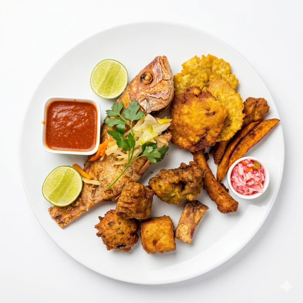Fritay fish platter, Caribbean Best